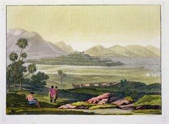 Teocalli, the Great Temple at Tenochtitlan, Mexico, Aztec